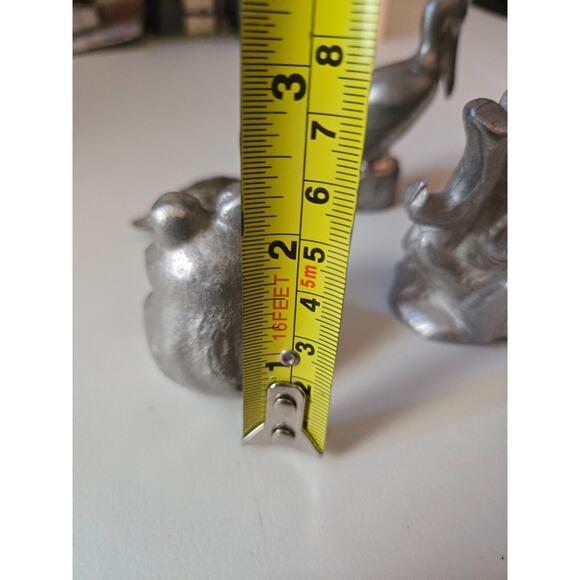 Pewter Animal Figurines Frog,‎ Monkey, Duck, and a Pelican - Picture 9 of 11